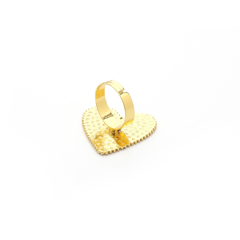Fashion Golden Alloy Serrated Heart Ring,Fashion Rings