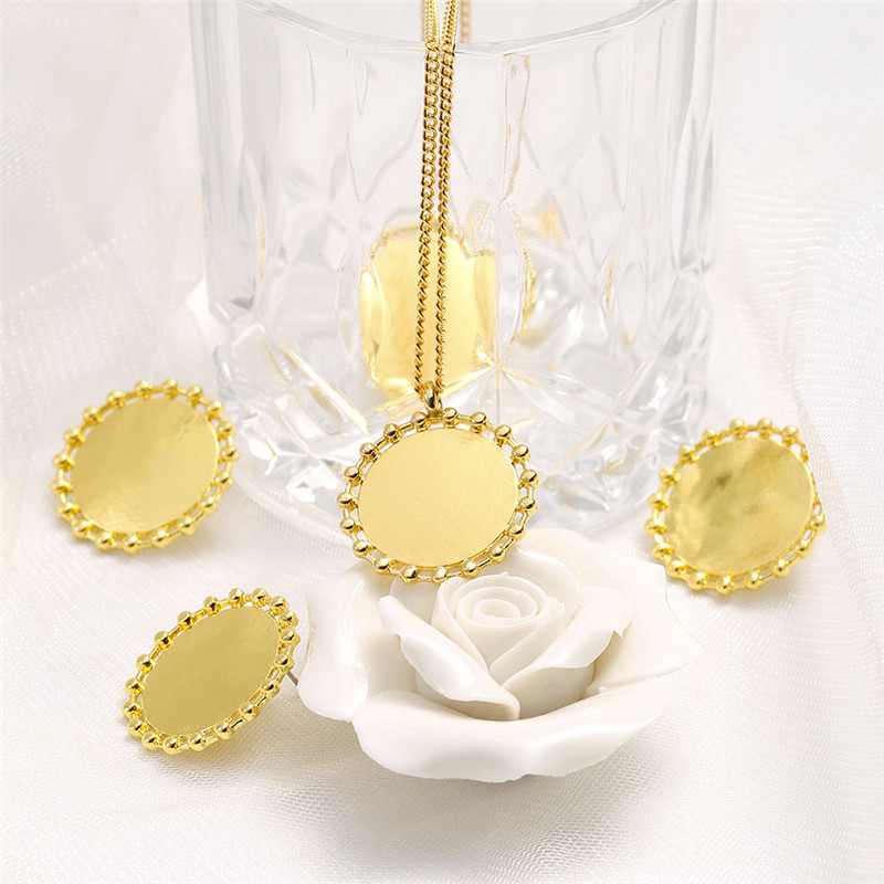 Fashion Golden Hollow Disc Alloy Necklace,Pendants