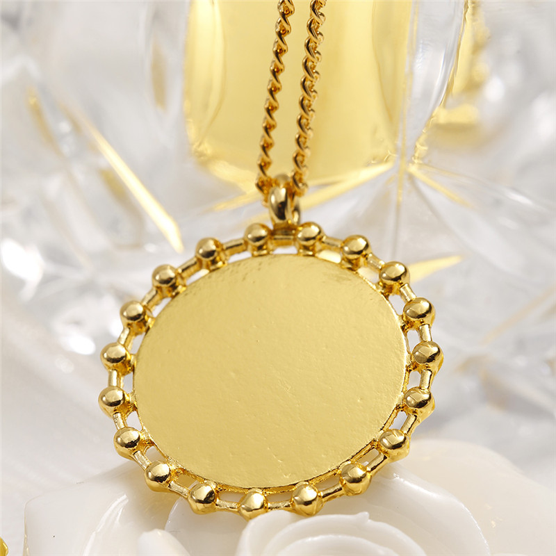 Fashion Golden Hollow Disc Alloy Necklace,Pendants