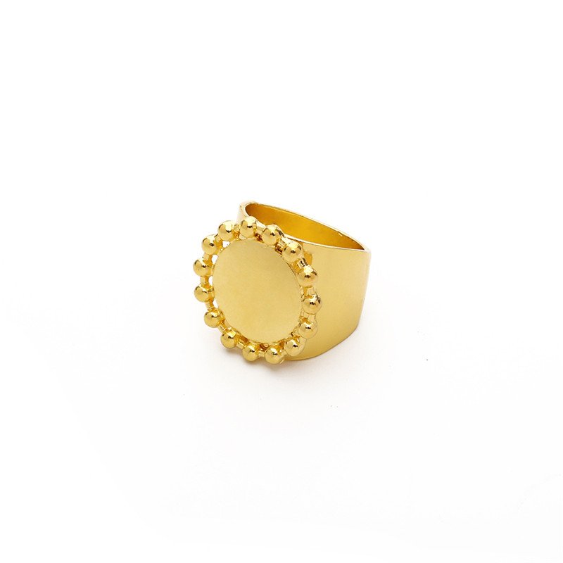 Fashion Golden Alloy Hollow Disc Ring,Fashion Rings