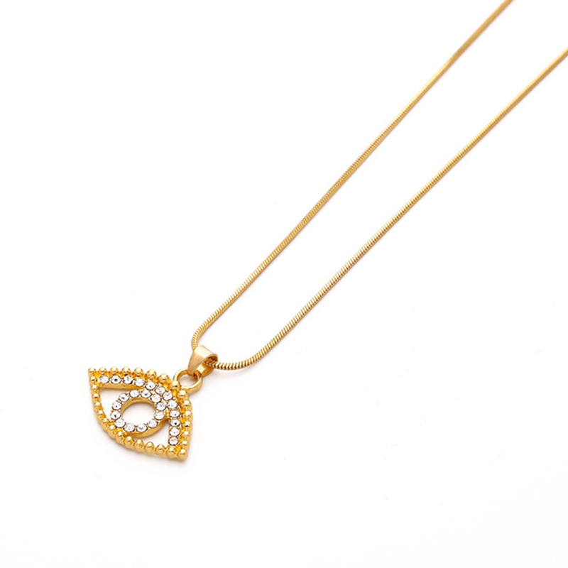 Fashion Petals Golden Hollow Diamond Eye Alloy Necklace,Pendants