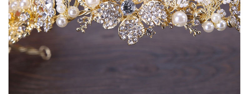 Fashion Golden Rhinestone Woven Flower Crystal Headband,Head Band