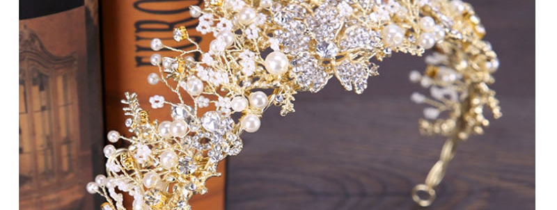 Fashion Golden Rhinestone Woven Flower Crystal Headband,Head Band