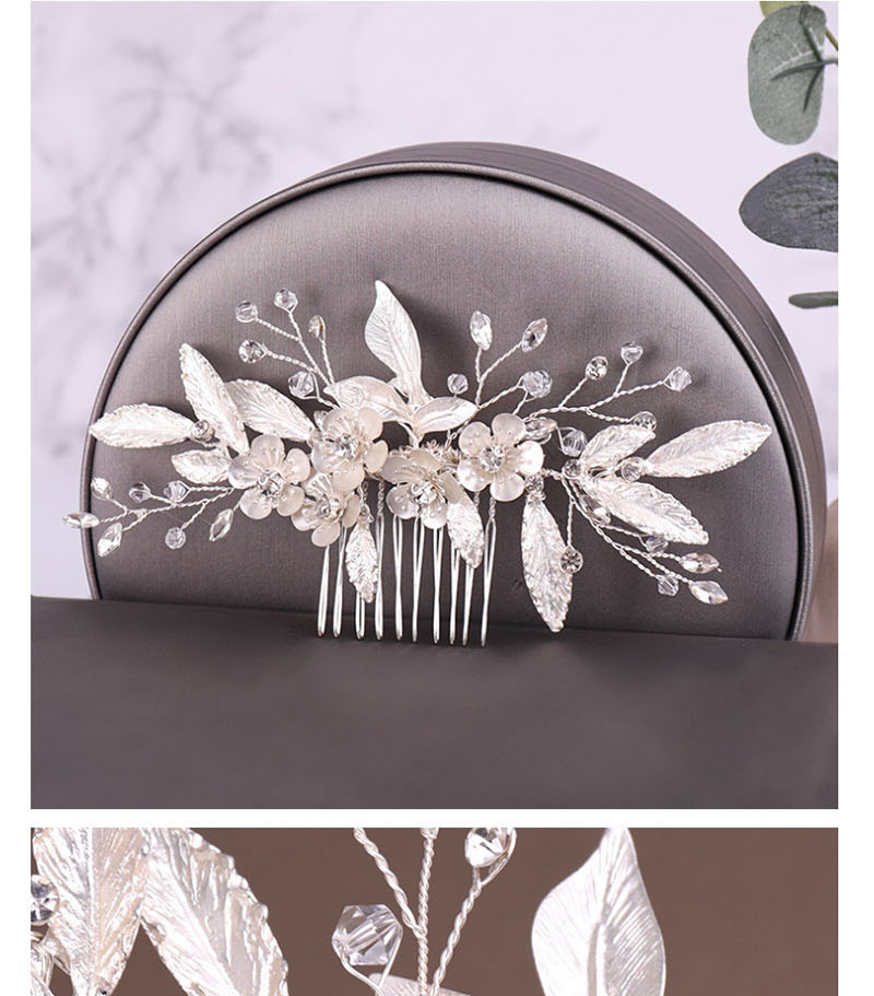 Fashion White Pearl Crystal Hair Comb,Bridal Headwear