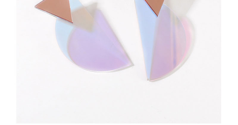 Fashion Triangle Color Colorful Sequin Geometric Earrings,Stud Earrings