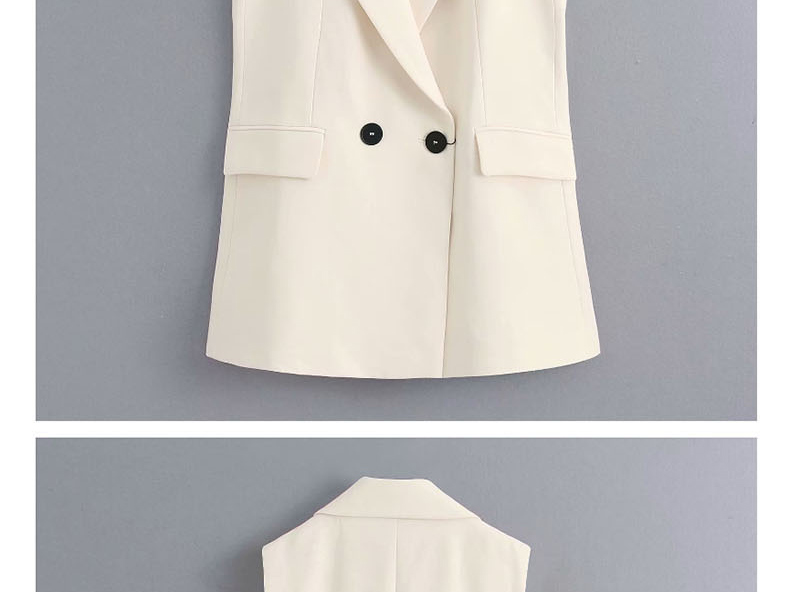 Fashion White Vest Vest,Coat-Jacket
