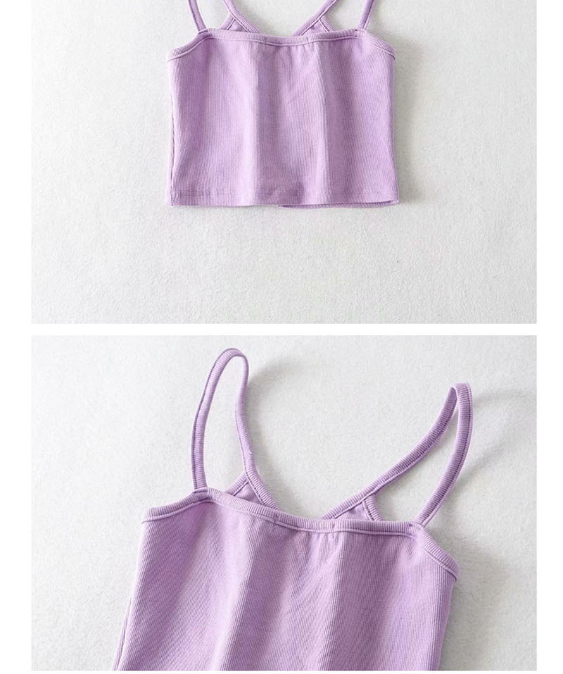 Fashion Purple Front Breasted Camisole,Tank Tops & Camis