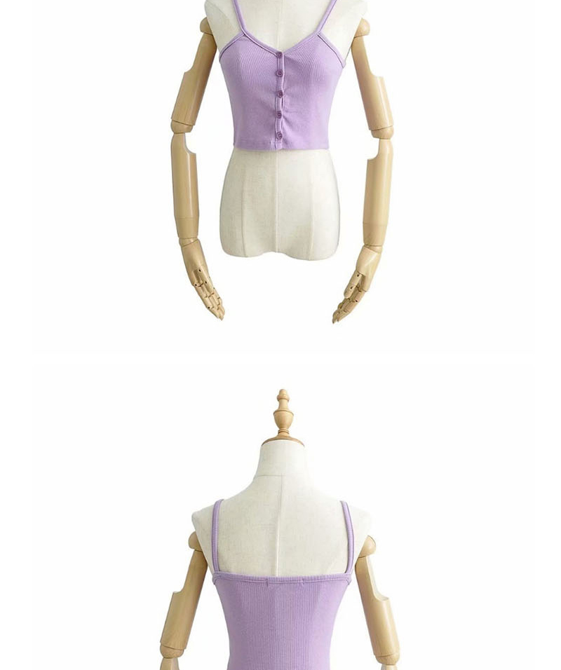 Fashion Purple Front Breasted Camisole,Tank Tops & Camis