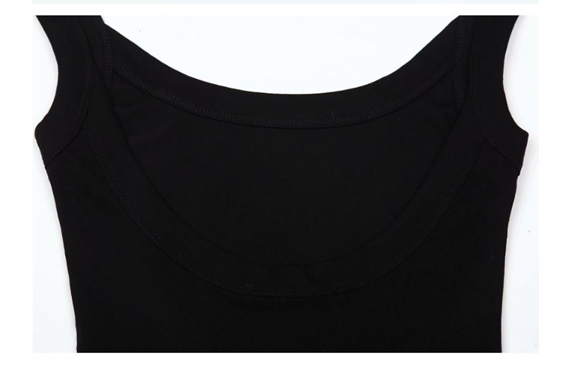 Fashion Black Open Back Wide Vest Jumpsuit,SLEEPWEAR & UNDERWEAR