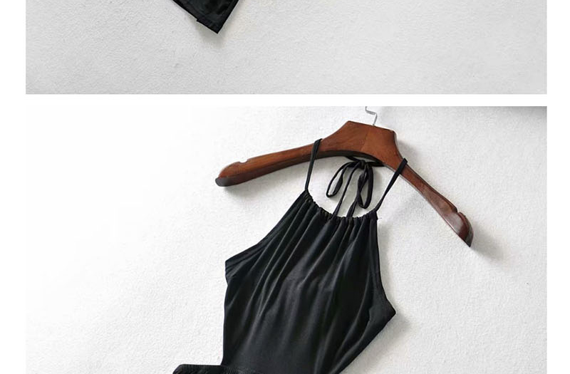 Fashion Black Halter Cutout Lace Dress,Mini & Short Dresses