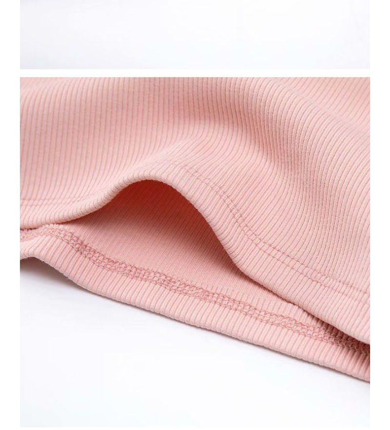 Fashion Pink Plated Cutout T-shirt,Tank Tops & Camis