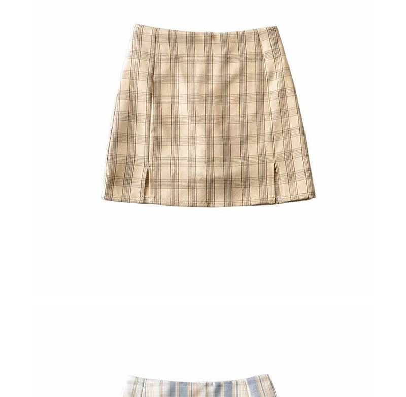 Fashion Fuchsia Check Print Skirt,Skirts