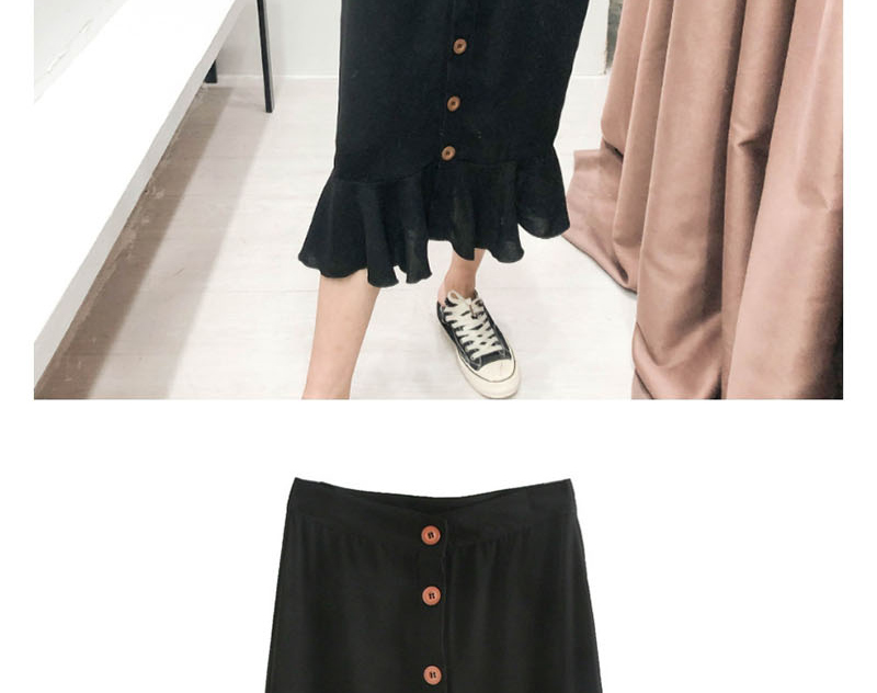 Fashion Black Breasted Skirt,Skirts