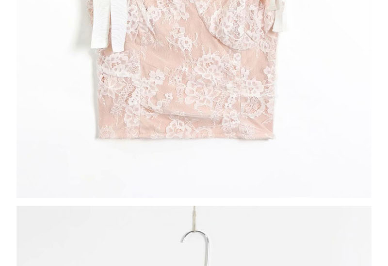 Fashion Pink Lace Panel Sling Lace Up Vest,Tank Tops & Camis