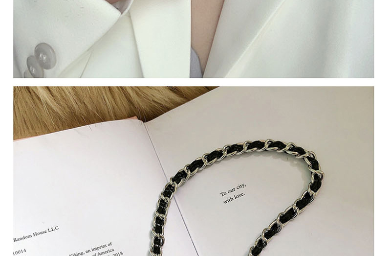 Fashion Black Leather Braided Fine Chain Bracelet,Fashion Bracelets