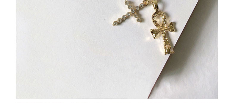 Fashion Golden Cross Necklace With Diamonds,Multi Strand Necklaces