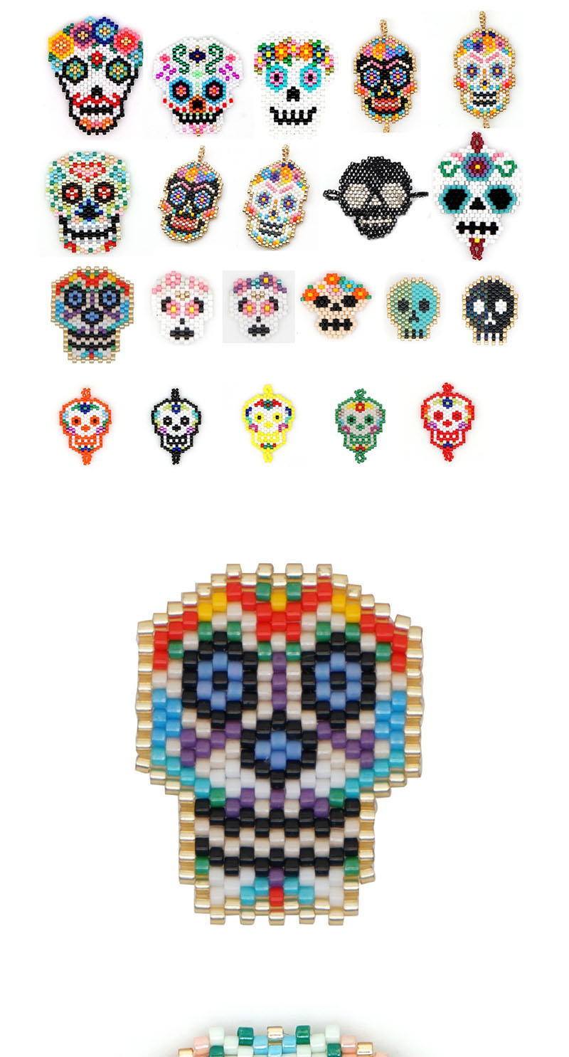 Fashion Bright Black Bead Woven Skull Accessories,Jewelry Packaging & Displays