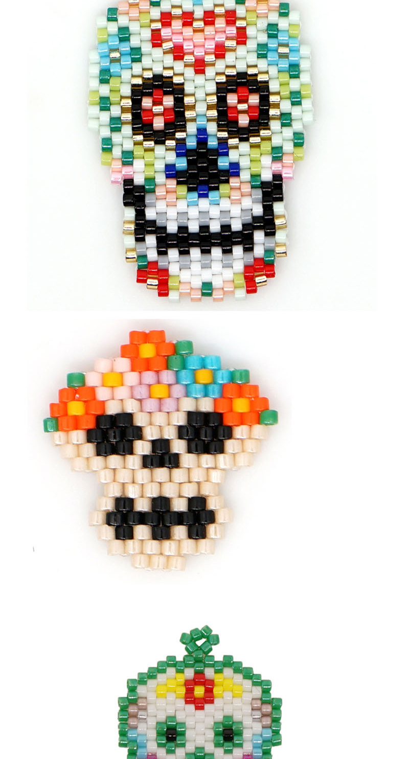 Fashion White Color Bead Woven Skull Accessories,Jewelry Packaging & Displays