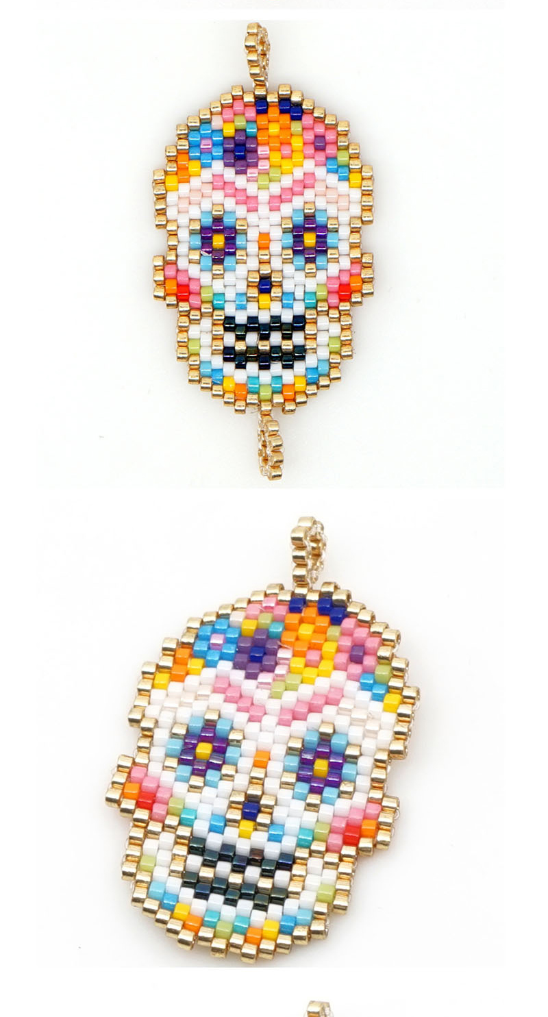 Fashion White Pink Bead Woven Skull Accessories,Jewelry Packaging & Displays