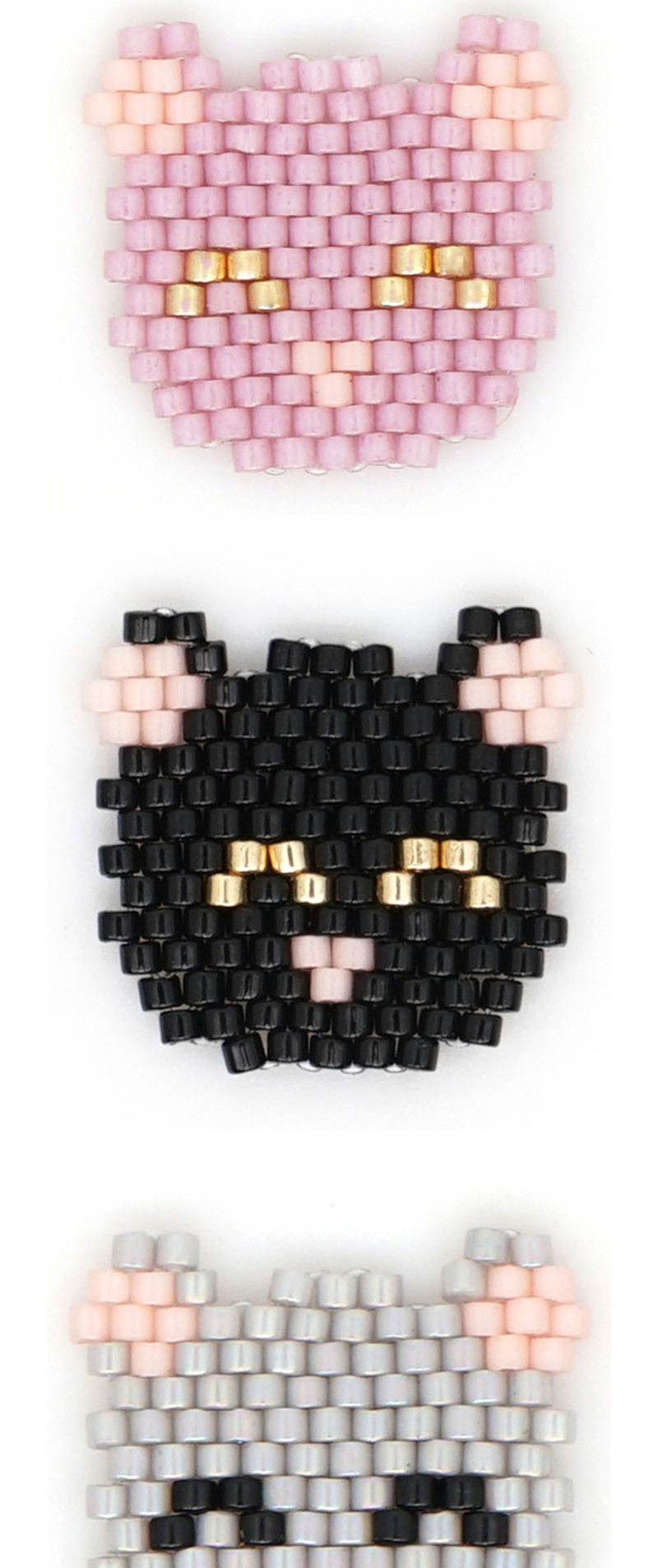 Fashion Black Cat Bead Braided Beaded Accessories,Jewelry Findings & Components