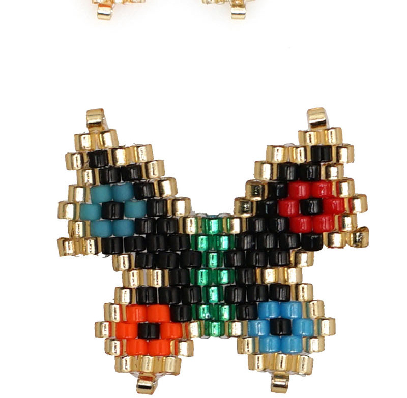 Fashion Black Insect Series Mizhu Woven Beaded Accessories,Jewelry Findings & Components