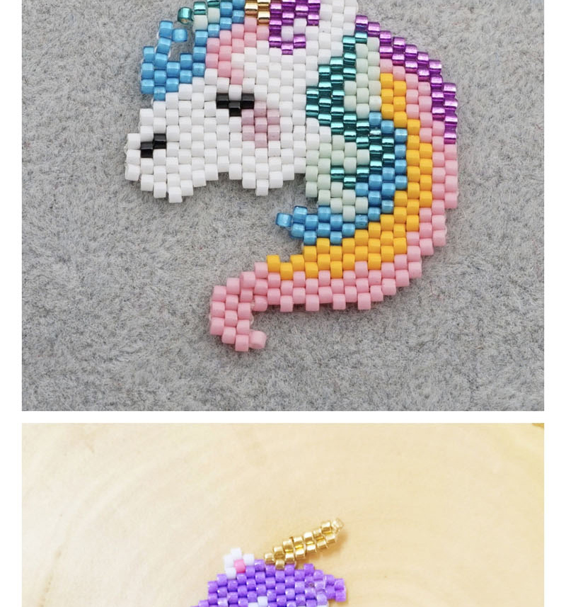 Fashion Large Color Bead Woven Unicorn Accessories,Jewelry Findings & Components