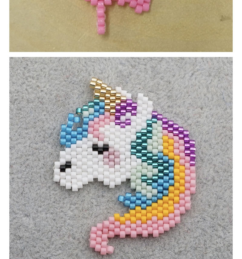 Fashion Small Color Bead Woven Unicorn Accessories,Jewelry Findings & Components