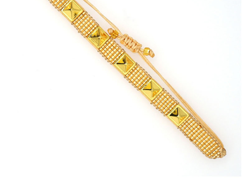 Fashion Yellow Studded Diamond Butterfly Bead Braided Bracelet,Beaded Bracelet