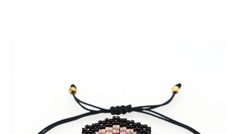 Fashion Purple Hexagon Star Ribbon Love Tassel Rice Bead Braided Leopard Bracelet,Beaded Bracelet