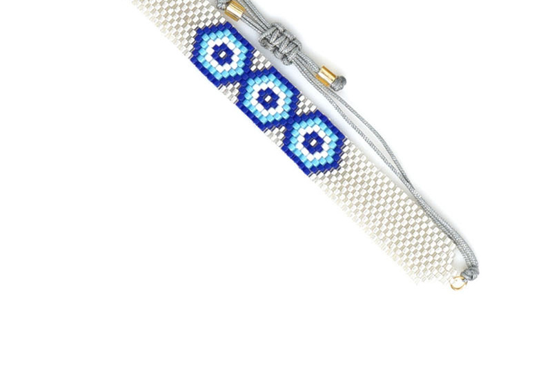 Fashion White Mizhu Woven Eye Bracelet,Beaded Bracelet