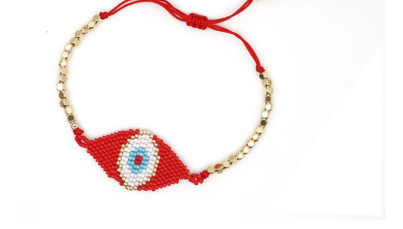 Fashion Suit Red Rice Beads Braided Eyes Six-pointed Star Love Bracelet,Beaded Bracelet