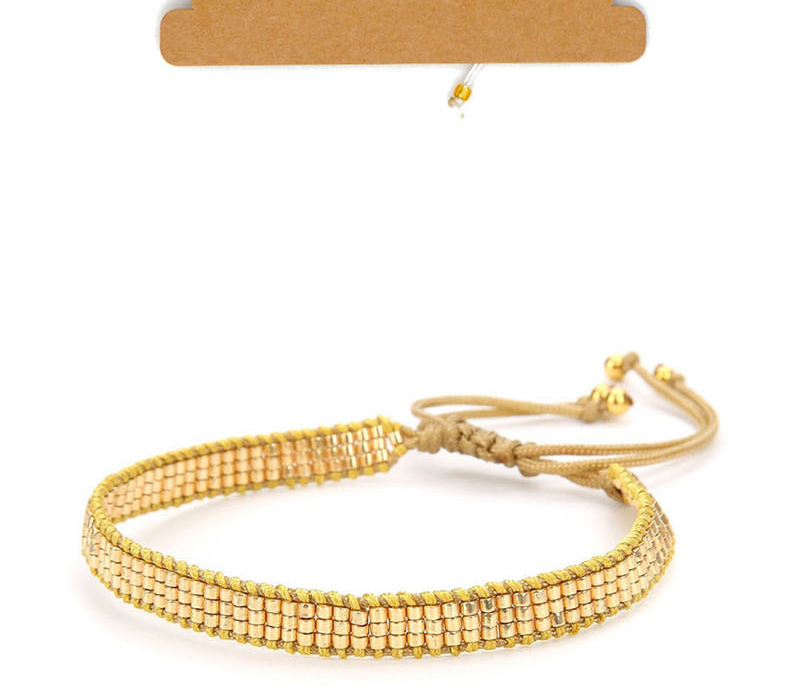 Fashion Golden Hexagon Star Rice Beads Braided Eye Bracelet,Beaded Bracelet