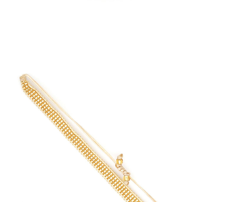 Fashion Suit Gold Hexagon Star Rice Beads Braided Eye Bracelet,Beaded Bracelet