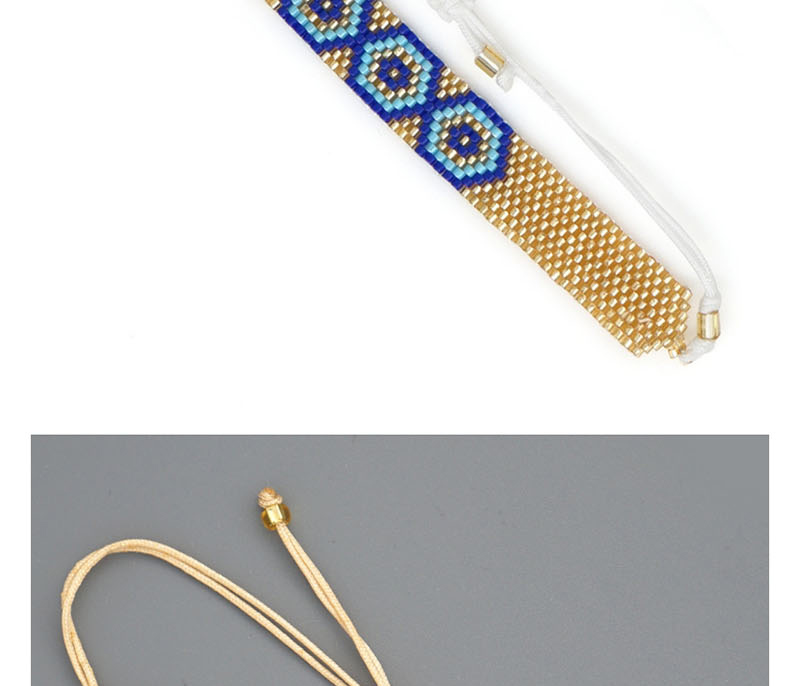 Fashion Golden Hexagon Star Rice Beads Braided Eye Bracelet,Beaded Bracelet