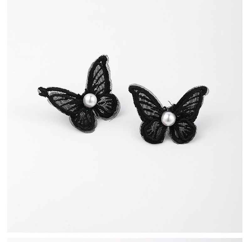 Fashion White Embroidered Butterfly Duckbill Clip,Hairpins