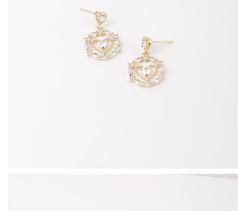 Fashion Golden  Silver Needle Pearl Zircon Earrings,Drop Earrings