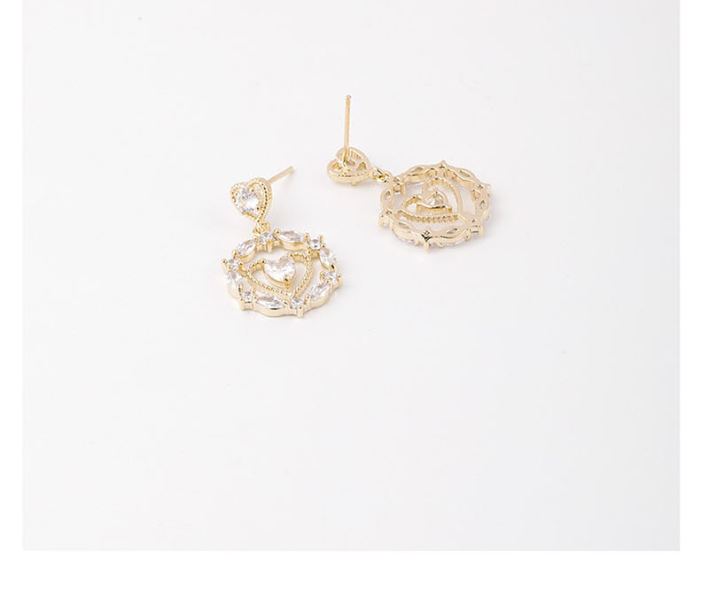 Fashion Golden  Silver Needle Pearl Zircon Earrings,Drop Earrings
