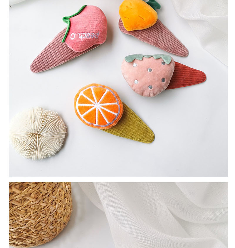 Fashion Carrot Orange Fabric Embroidery Fruit Hair Clip,Hairpins