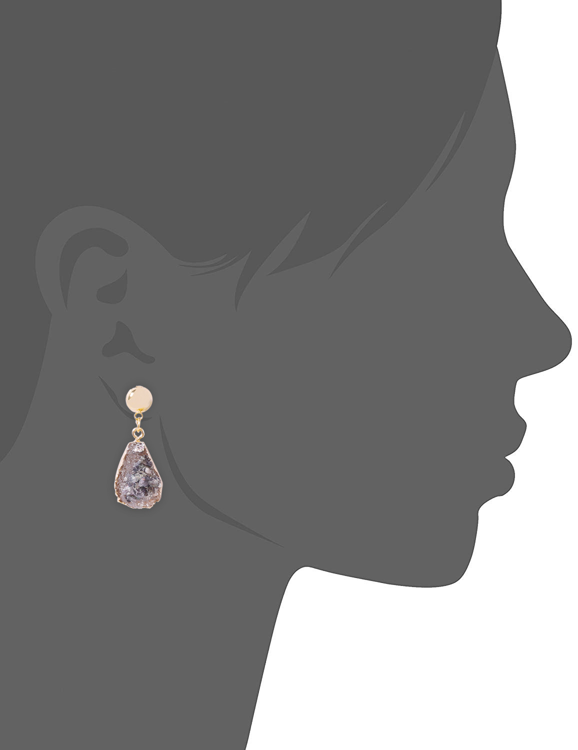 Fashion Pink Alloy Resin Geometric Earrings,Drop Earrings