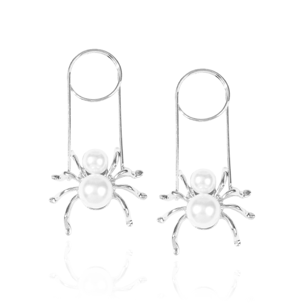 Fashion Golden Alloy Spider Pin Earrings,Stud Earrings