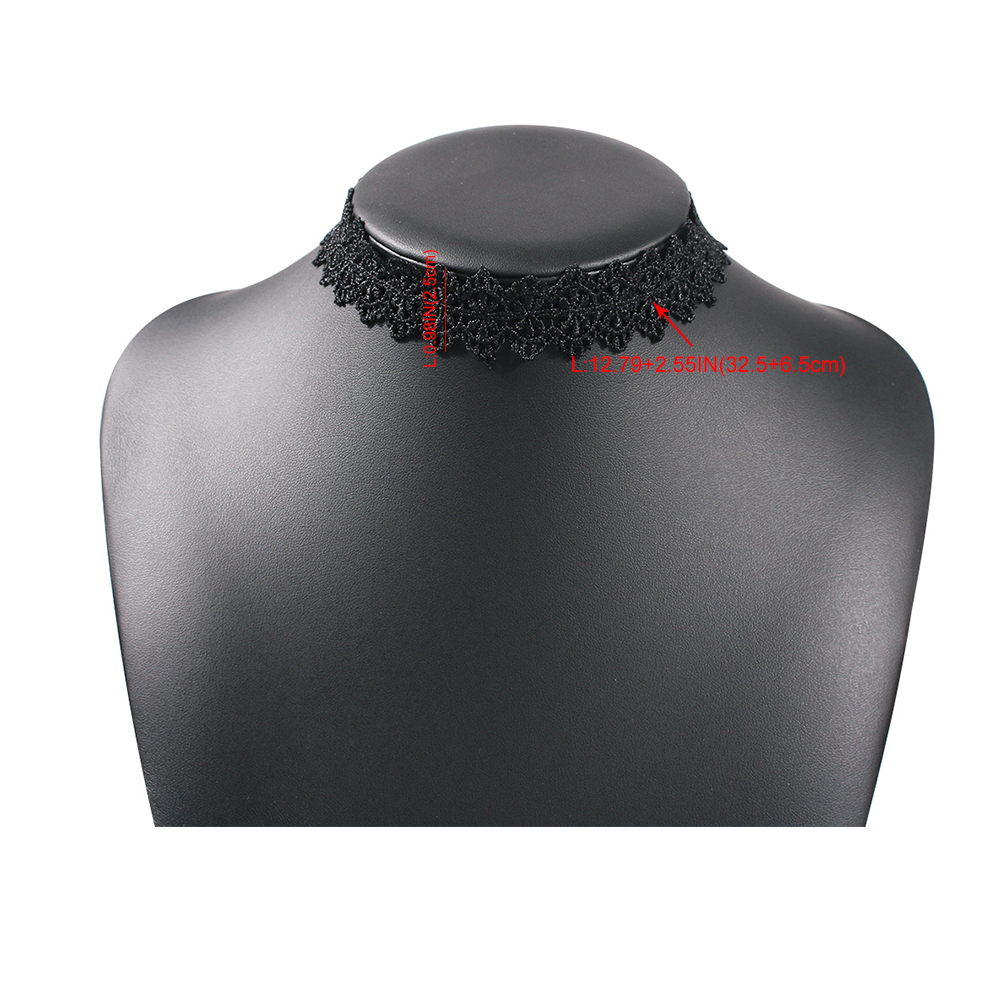 Fashion Black Hollow Lace Necklace,Chokers