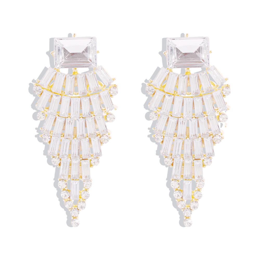 Fashion White Alloy Diamond Earrings,Stud Earrings