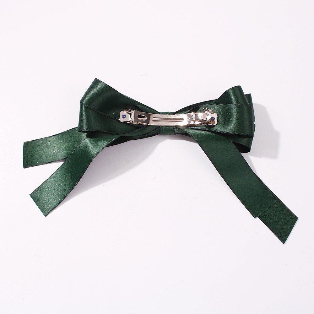 Fashion Dark Green Double Cloth Bow Hairpin,Hairpins