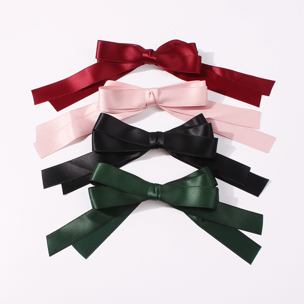 Fashion Wine Red Double Cloth Bow Hairpin,Hairpins