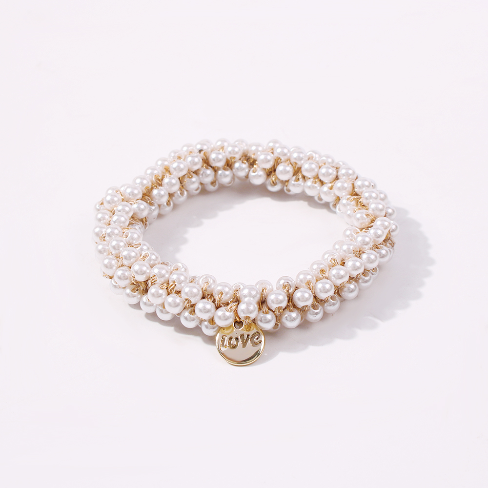 Fashion Pearl White Beaded Hair Ring,Hair Ring