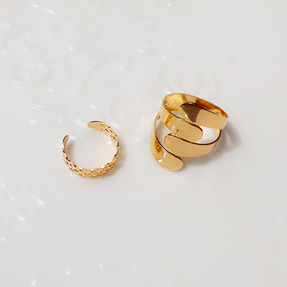 Fashion Golden Alloy Geometric Twist Love Ring Set,Rings Set