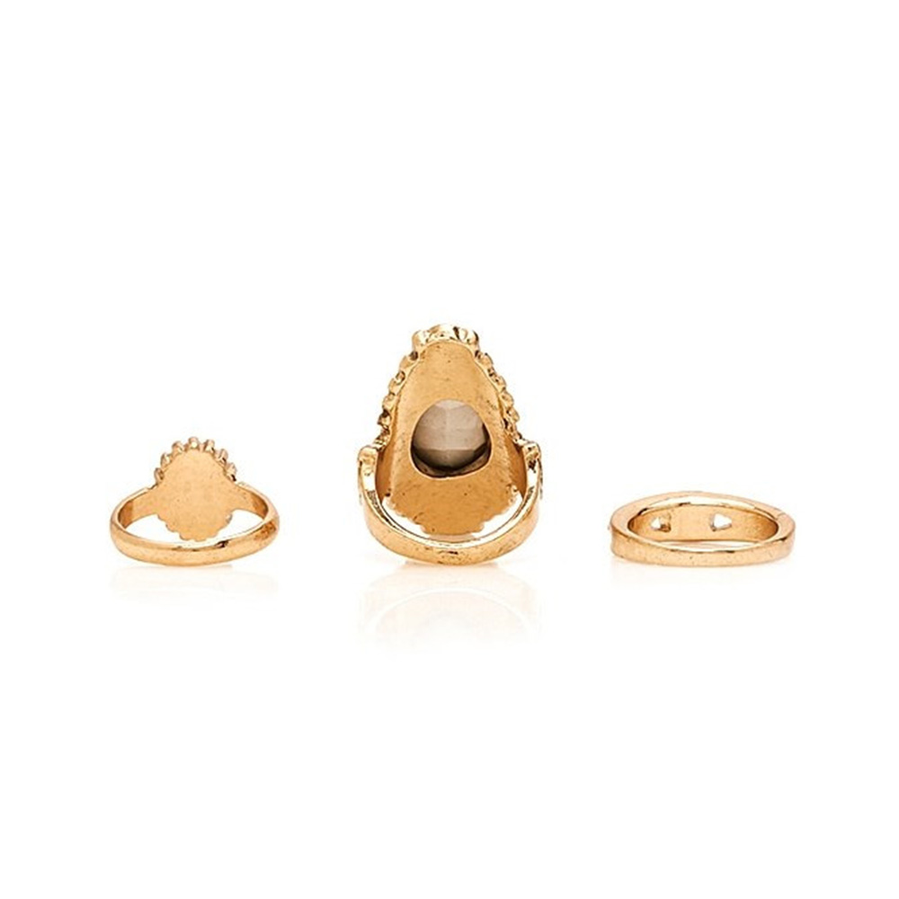 Fashion Golden Alloy Diamond Ring Set,Rings Set