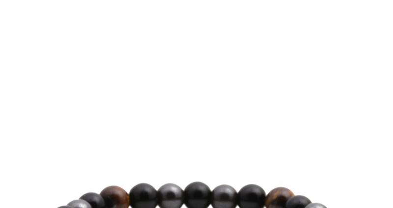 Fashion Black Coffee Beaded Bracelet With Tiger Eye Stone,Fashion Bracelets