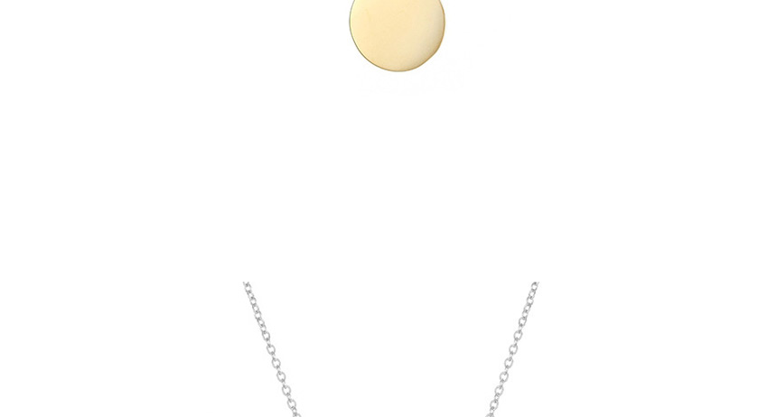 Fashion Golden-penguin Carved Animal Stainless Steel Geometric Round Necklace 13mm,Necklaces