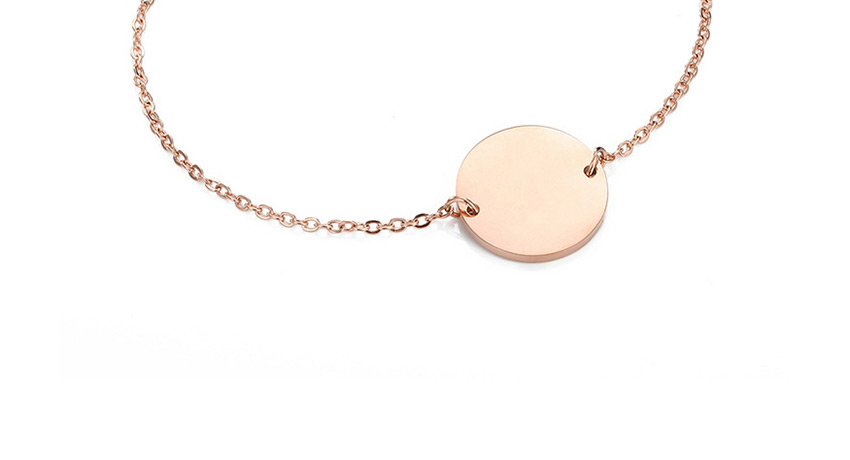 Fashion Rose Gold Stainless Steel Engraved Geometric Adjustable Bracelet 13mm,Bracelets
